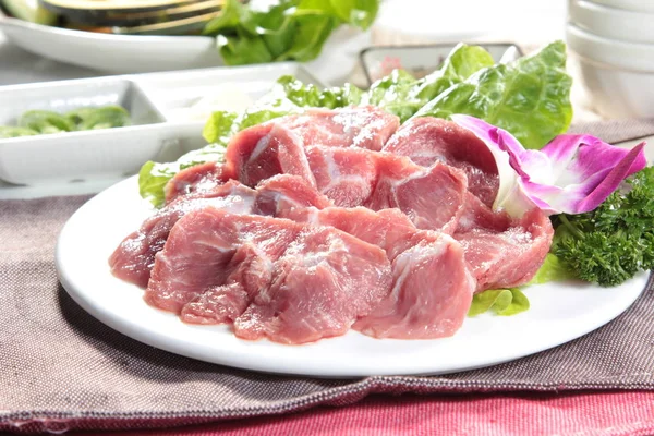 一张的生猪肉的美食照片 — 图库照片