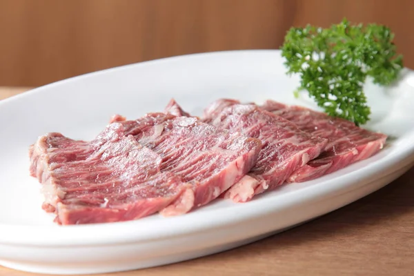 Una sesión de cocina utiliza la iluminación de carne —  Fotos de Stock