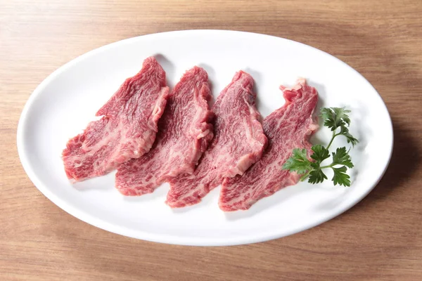 Uma Foto Culinária Carne Crua — Fotografia de Stock