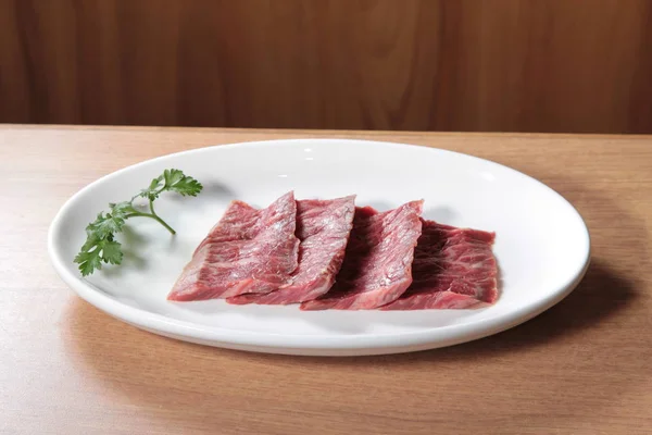 Ein Küchenfoto Von Rohem Rindfleisch — Stockfoto