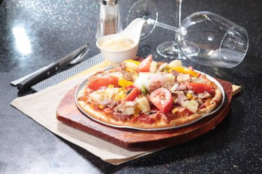 İtalyan pizza yakın çekim