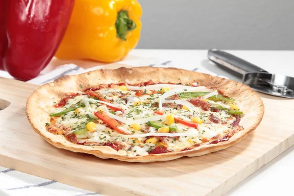 İtalyan pizza yakın çekim