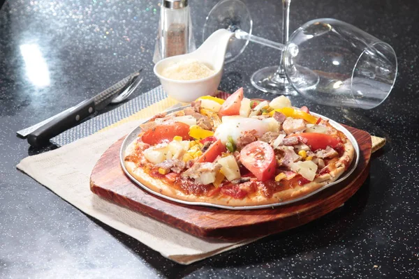 İtalyan pizza yakın çekim