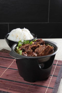 Kızarmış domuz eti fotoğrafı.