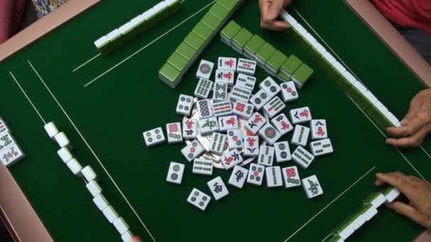 Mahjongozni Elektromos Mahjong Géppel — Stock videók