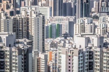 Hong Kong 'un yoğun kentsel ve mimari manzarası