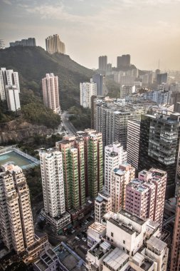 Hong Kong 'un yoğun kentsel ve mimari manzarası
