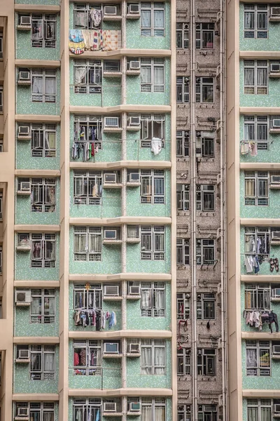 Hong Kong Dichte Stedelijke Architectonische Landschap — Stockfoto