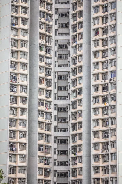 Hong Kong Dichte Stedelijke Architectonische Landschap — Stockfoto