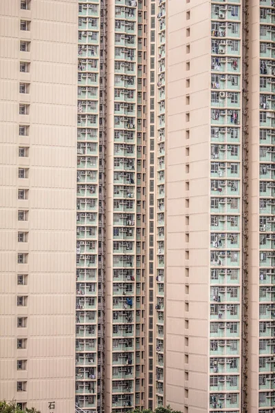 Hong Kong Dichte Stedelijke Architectonische Landschap — Stockfoto