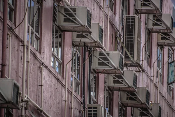 Hong Kong Dichte Stedelijke Architectonische Landschap — Stockfoto