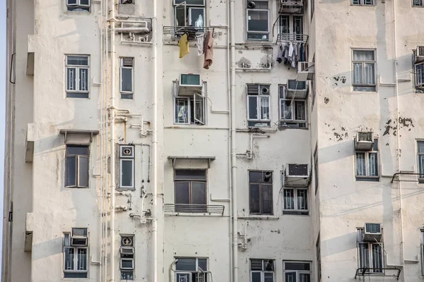 Hongkong Sűrű Városi Építészeti Környezete — Stock Fotó