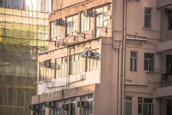 Hong Kong Dichte Stedelijke Architectonische Landschap — Stockfoto