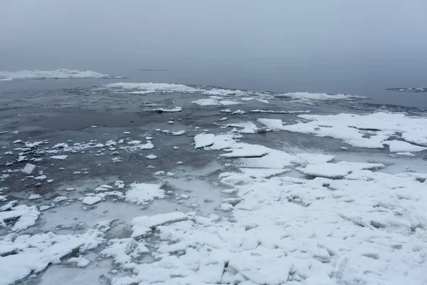 Misty winter river