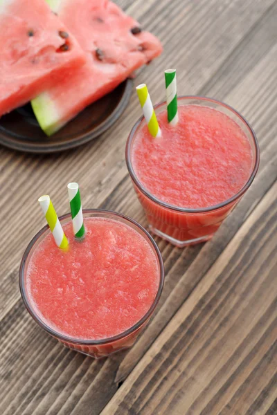 Watermeloen smothie in pot — Stockfoto