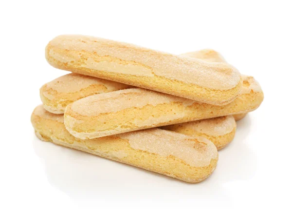 Pile of  ladyfinger savoiardi biscuit cookies — Stock Photo, Image