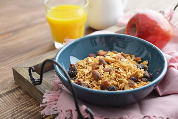 Homemade granola with raisins — Stock Photo, Image