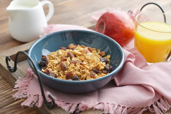 Homemade granola with raisins — Stock Photo, Image