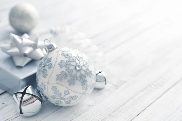 Gift box with christmas decorations — Stock Photo, Image