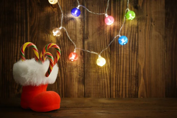 Buty czerwony Santa — Zdjęcie stockowe