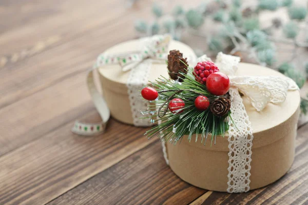 Ronde geschenkdozen — Stockfoto