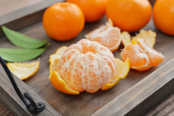 Tangerines on  tray — Stock Photo, Image