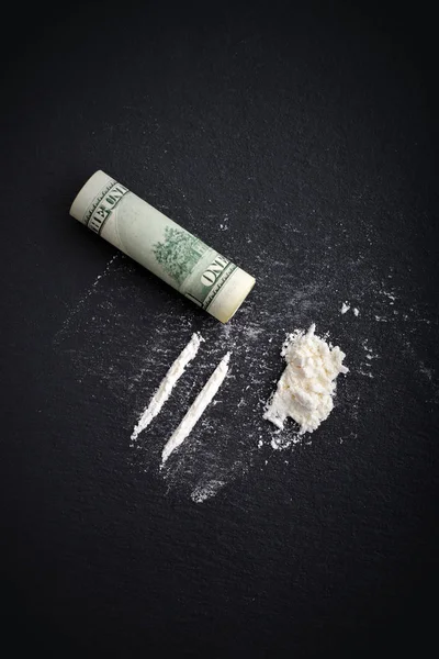 Drugsverslaving van de cocaÃ¯ne. — Stockfoto