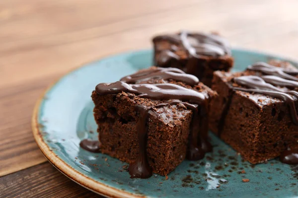 Hemgjord choklad brownies — Stockfoto