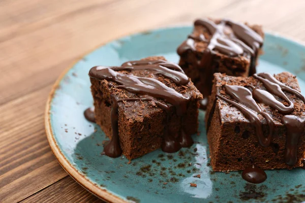 Domácí čokoládové brownies — Stock fotografie