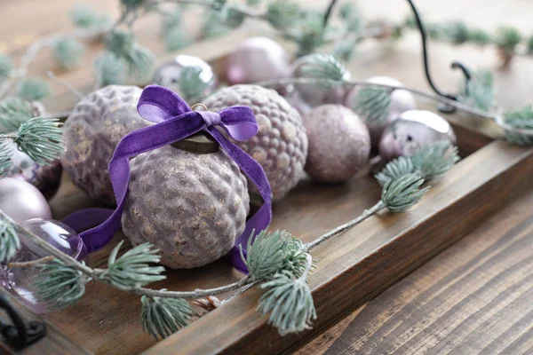 Hermosas bolas de Navidad vintage —  Fotos de Stock