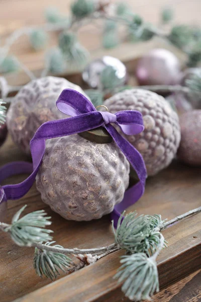 Beautiful  vintage christmas balls — Stock Photo, Image