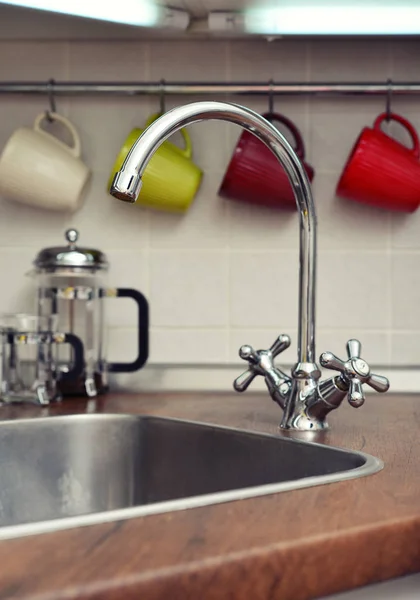 Interior of a modern domestic kitchen — Stock Photo, Image