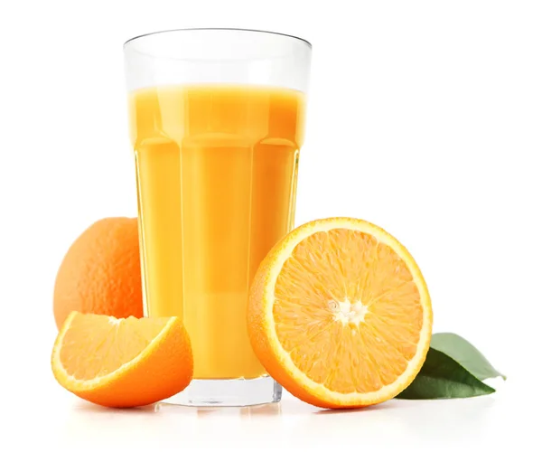 Pomerančový džus a plátky — Stock fotografie