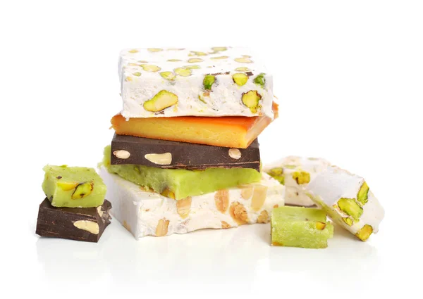 Pile of different turron — Stock Photo, Image