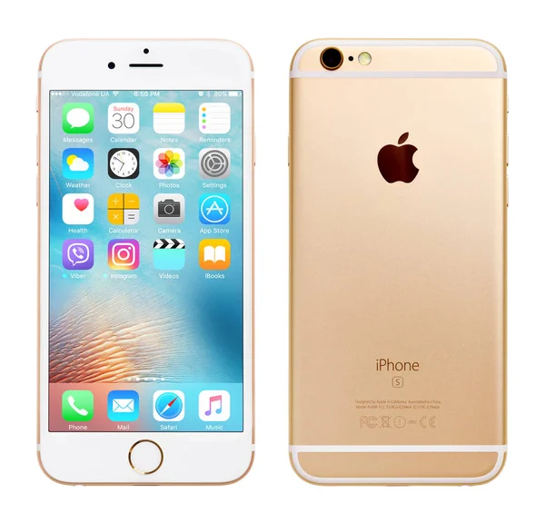 Altın elma iphone 6s — Stok fotoğraf