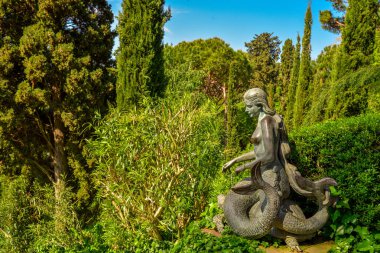 Beautiful sculpture in Santa Clotilde Gardens clipart