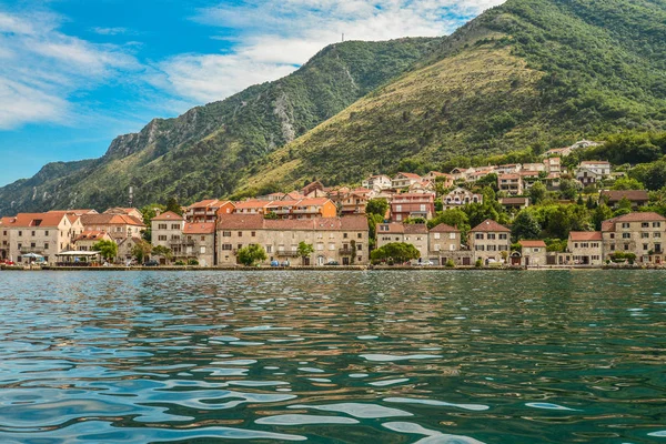 View of Bay of Kotor near Prcanj — Stock Photo, Image