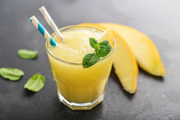 Glas meloen smoothie — Stockfoto