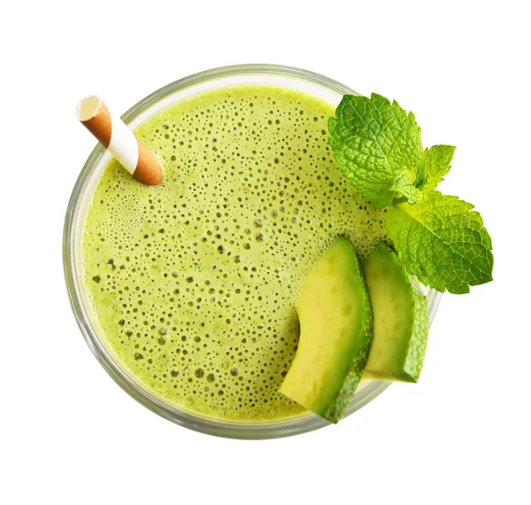Bicchiere di frullato di avocado — Foto Stock