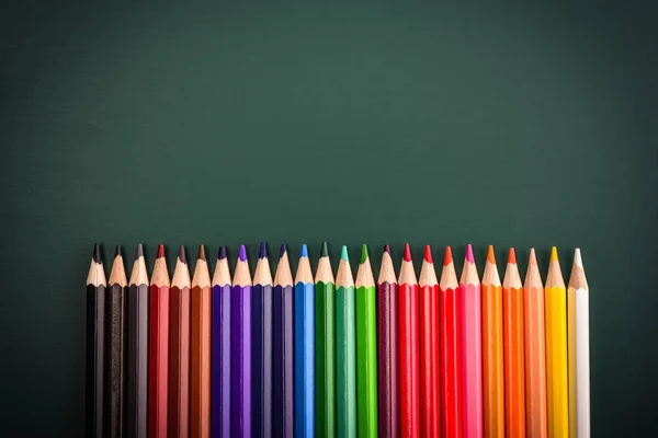 Bottom border of colorful pencil — Stock Photo, Image