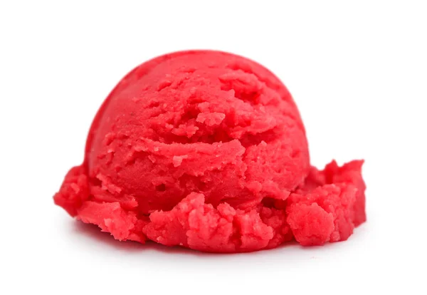 Colher de sorvete vermelho — Fotografia de Stock