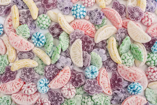 Campuran bonbon buah berwarna-warni — Stok Foto