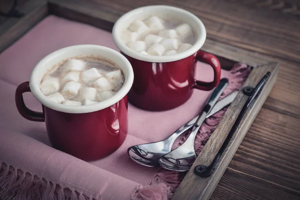 Kakao med marshmallows — Stockfoto