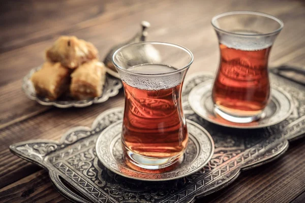 Tasse de thé turc — Photo