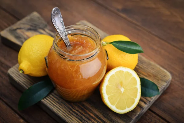 Lemon jam in jar — Stock Photo, Image