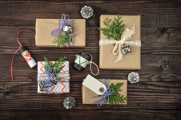 Christmas gifts with christmas decoration — Stock Photo, Image
