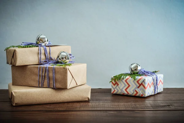 Pile of christmas gifts — Stock Photo, Image