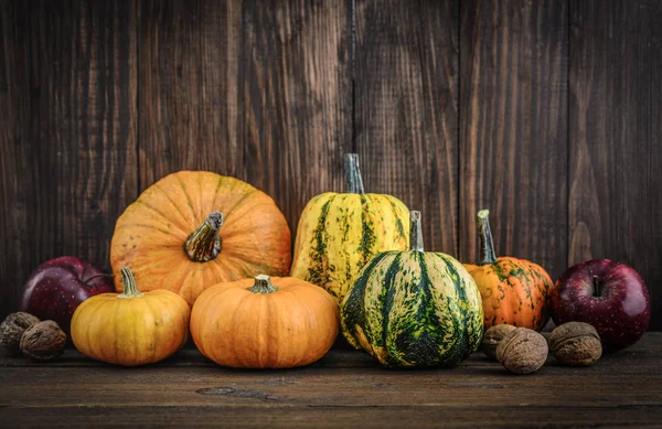 Pile of different raw pumpkins — Stock Photo, Image