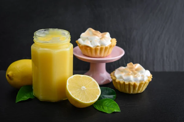Lemon curd in jar — Stock Photo, Image