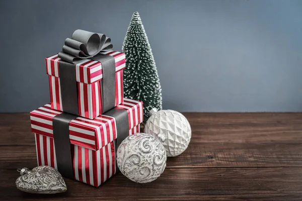 Gift boxes with ribbons — Stock Photo, Image